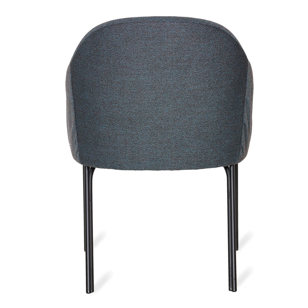 Celine Armchair High in blaugrauem Stoff Shake Vulcan mit schwarzem Gestell, Rückansicht