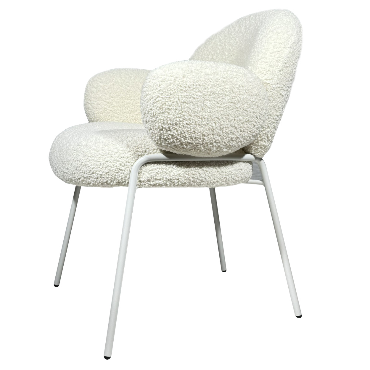 Nana Armchair High Stoff Nimbus 006 Bebris - Gestell weiß