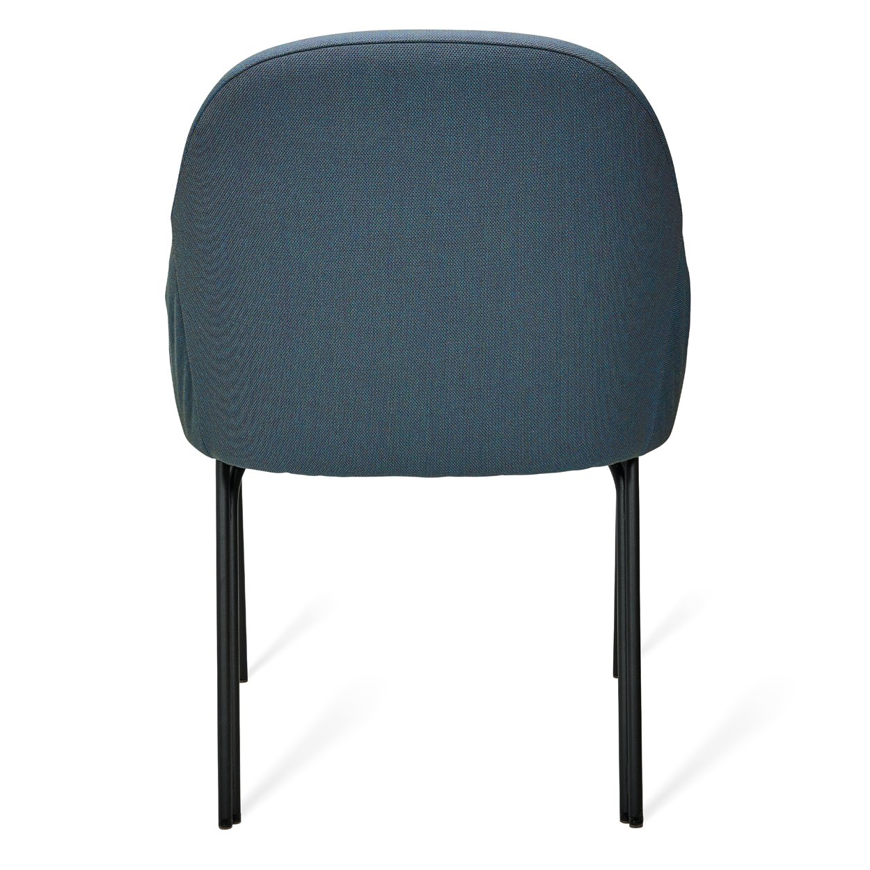 Celine Armchair Low in blauem Stoff Steelcut Trio mit schwarzem Gestell, Rückansicht