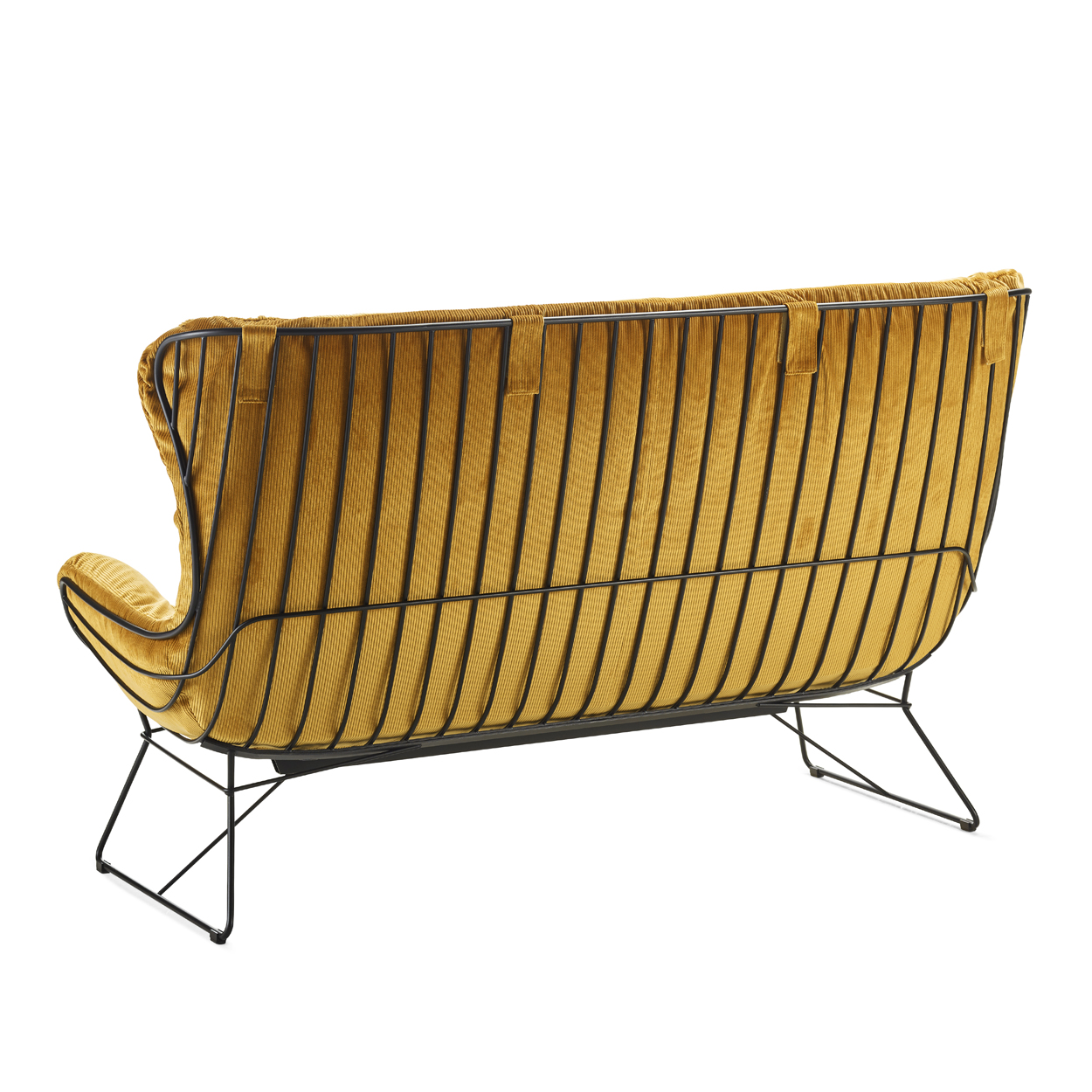Leyasol Wingback Couch 160cm - Stoff Riga Curry Leyasol Wingback Couch 160cm - Stoff Riga Curry