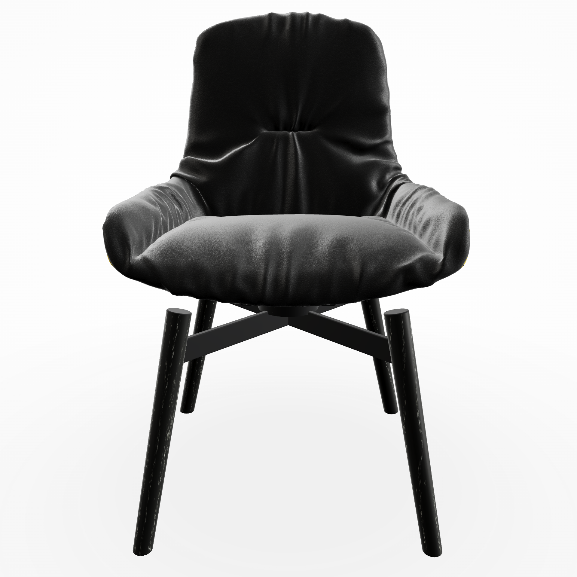 Leya Armchair Low Leder Opium Ebony / Stoff Vidar 0443