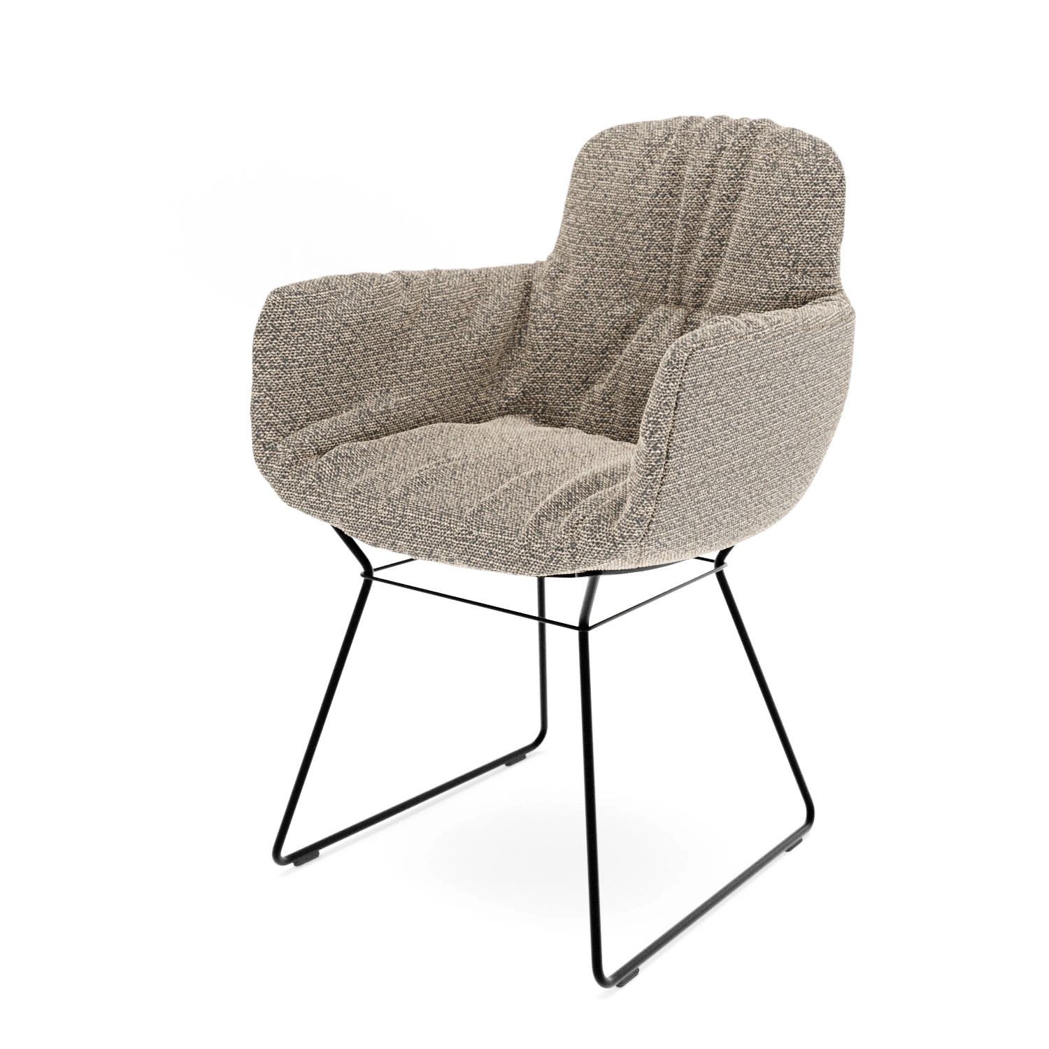 Leya Armchair High - Aktion -10% - Stoff Safire Farbe 001 | Gestell Leya : Drahtgestell 1.1