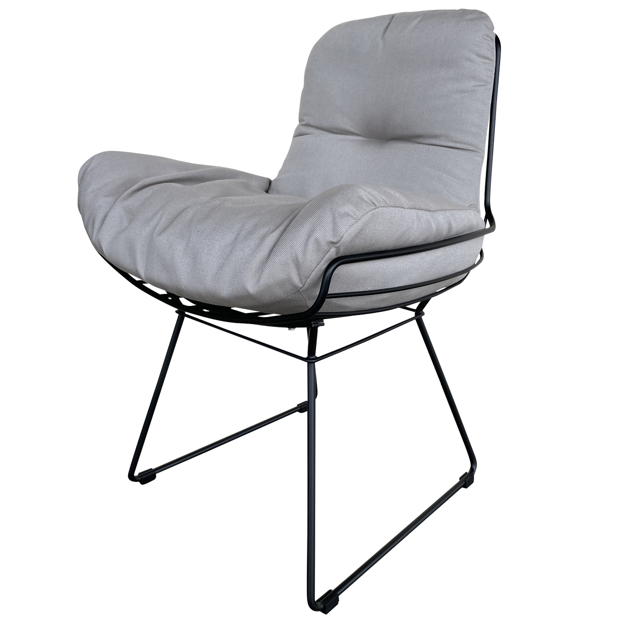 Leyasol Armchair Low Stoff Natté Taupe Chalk  - Gestell tiefschwarz 