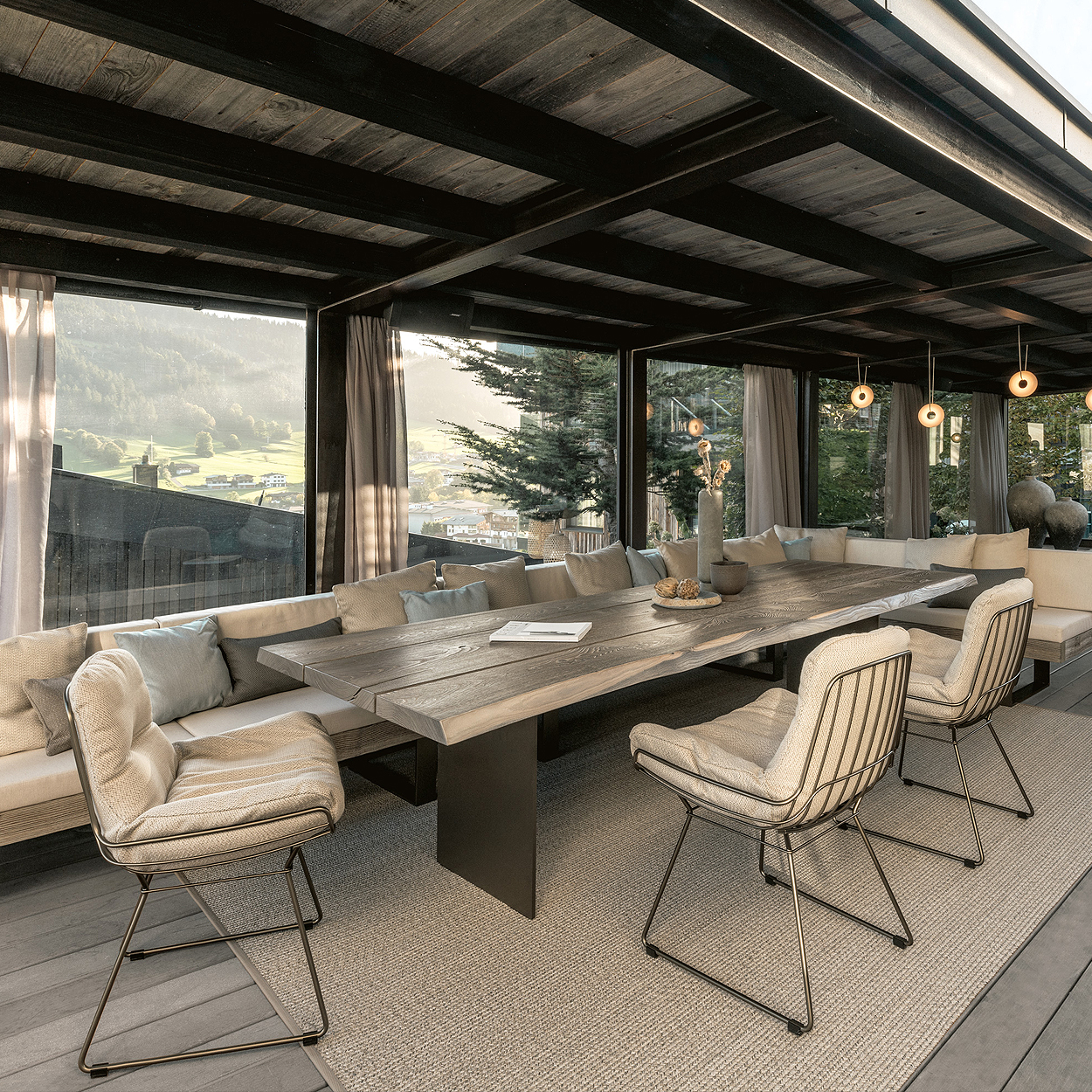 SK 04 Komposit Outdoor - 260x100 - Kastanie geölt Ton sand