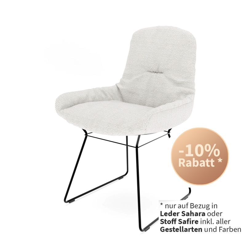 Leya Armchair Low - Aktion -10% - Stoff Safire  - Gestell nach Wahl