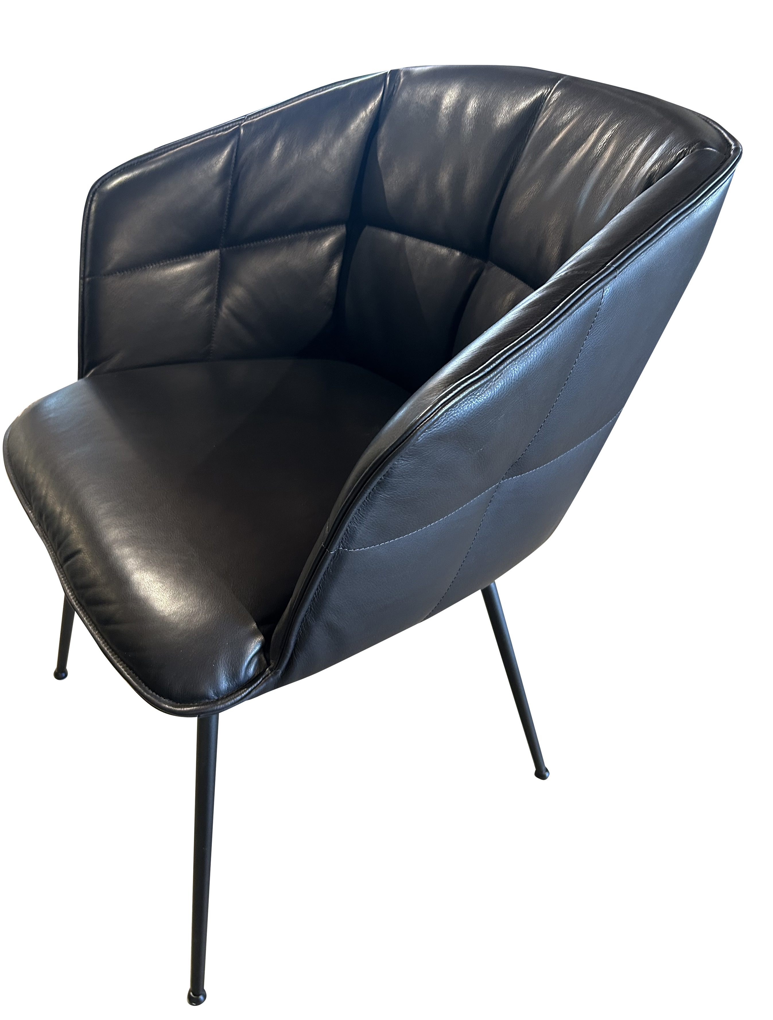 Marla Armchair High - Leder Adora schwarz