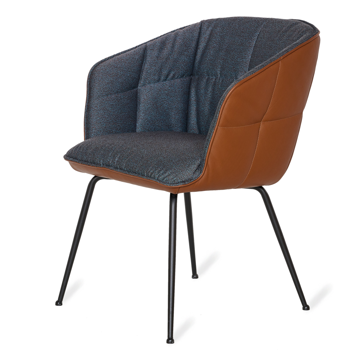 Marla Armchair High Stoff Shake Vulcan & Leder Sahara Cacao