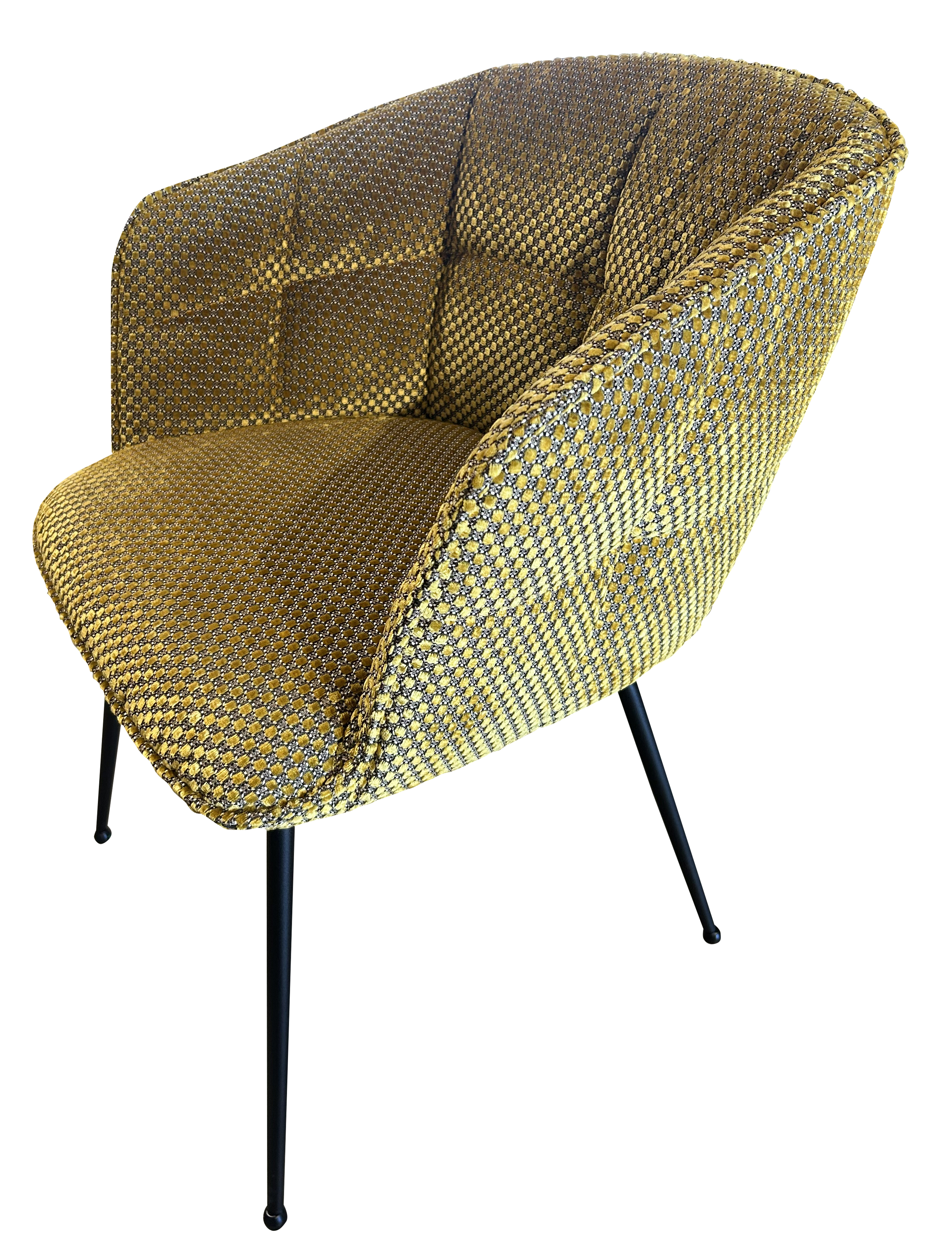 Marla Armchair High - Stoff Nobilis Bouton d´Or