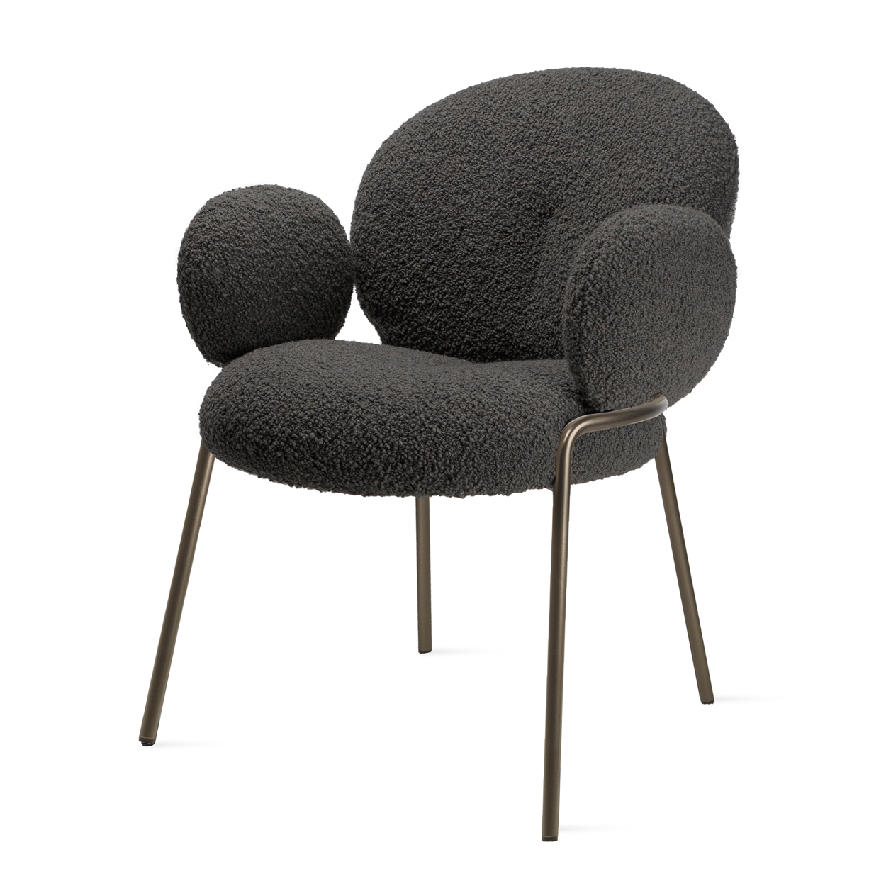 Nana Armchair Stoff Nimbus Testa di Moro  -  Bronze Gestell 