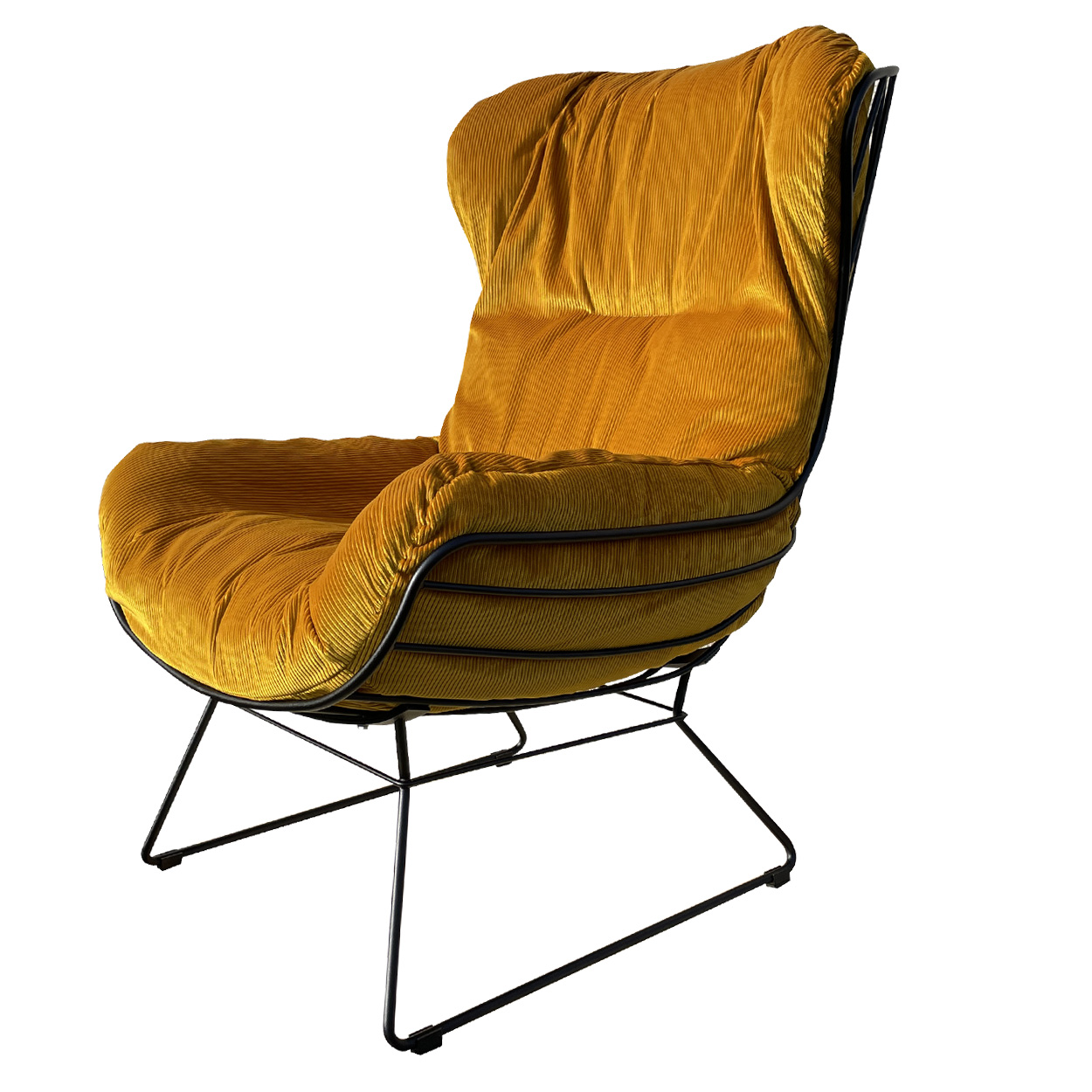 Leyasol Wingback Chair - Stoff Riga Curry 
