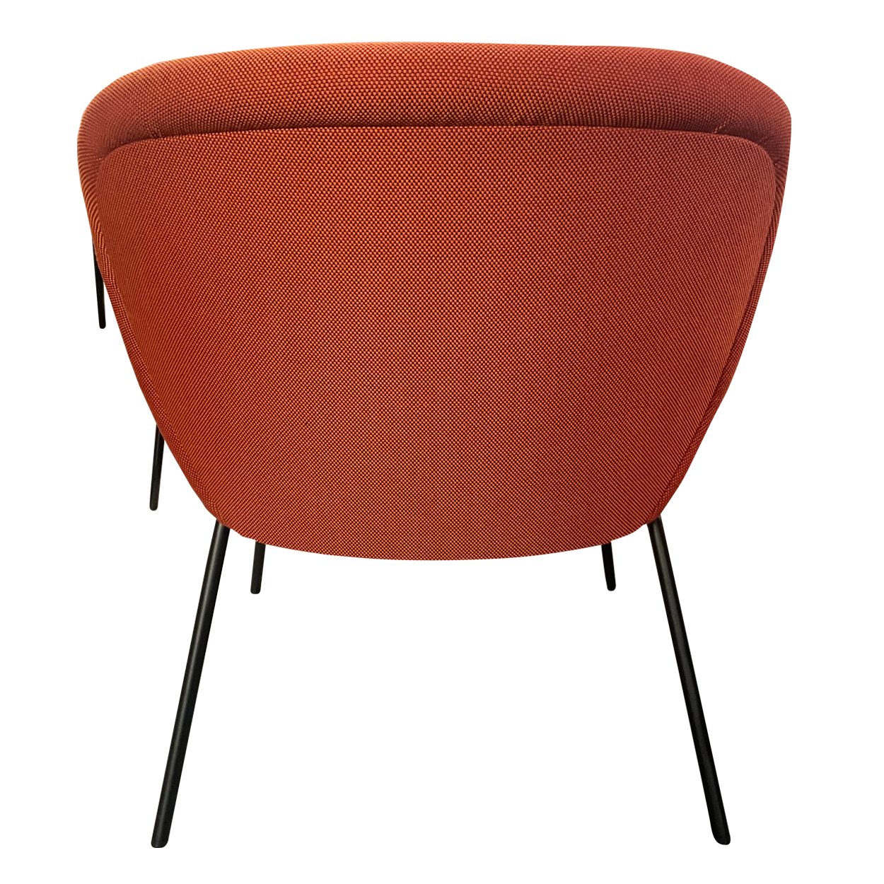 Ona Cocktail Chair in orangem Stoff Steelcut Trio 3 mit schwarzem Gestell, Rückansicht