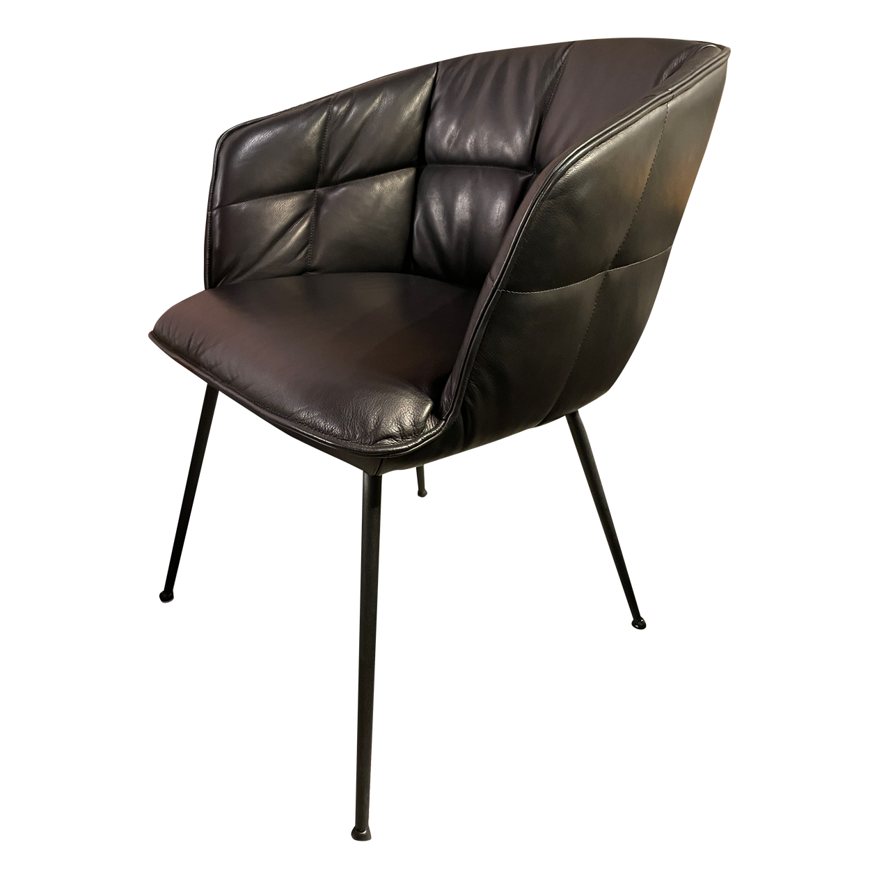 Marla Armchair High - Leder Adora schwarz