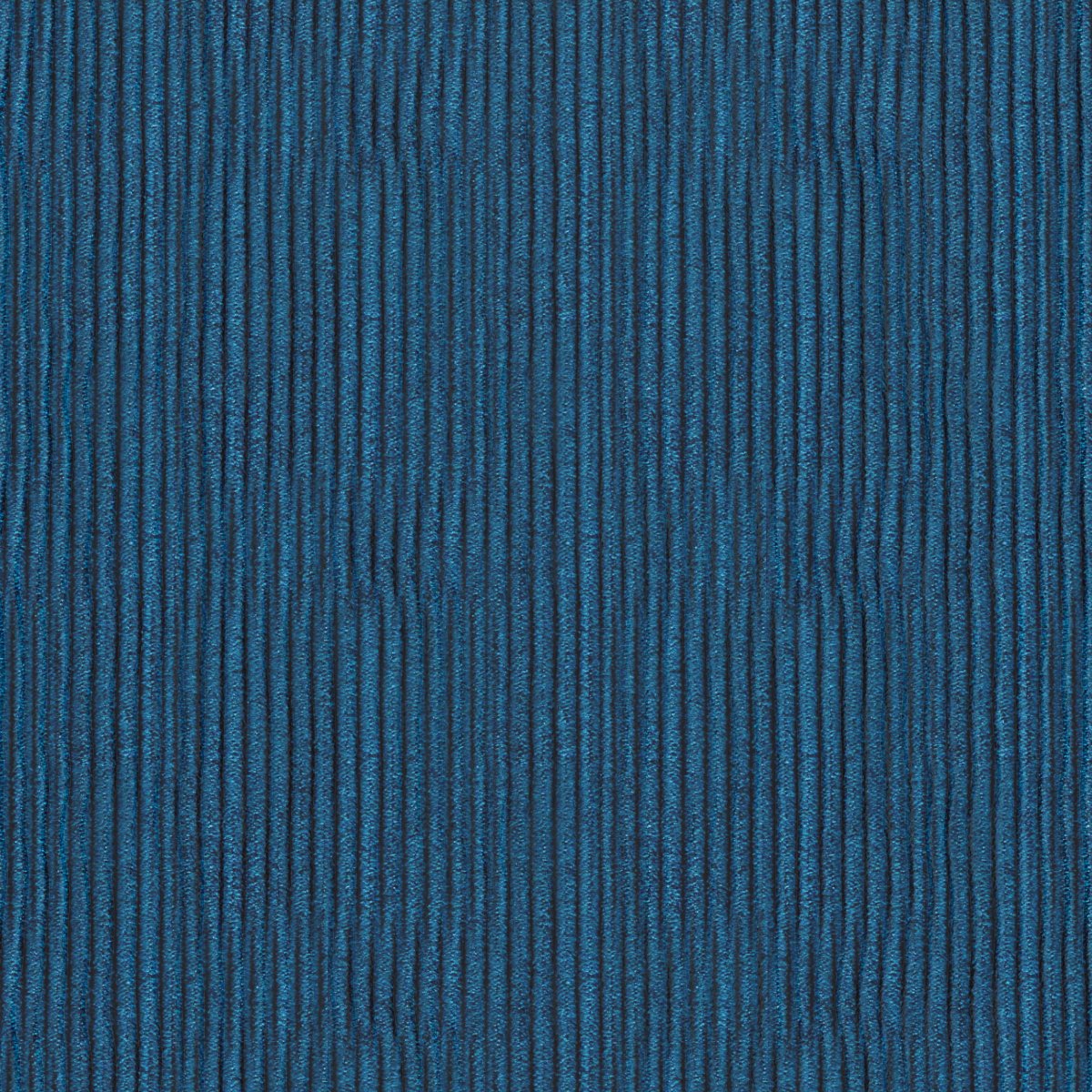 Cordstoff Riga Océan in Blau, Nahaufnahme des Bezugs