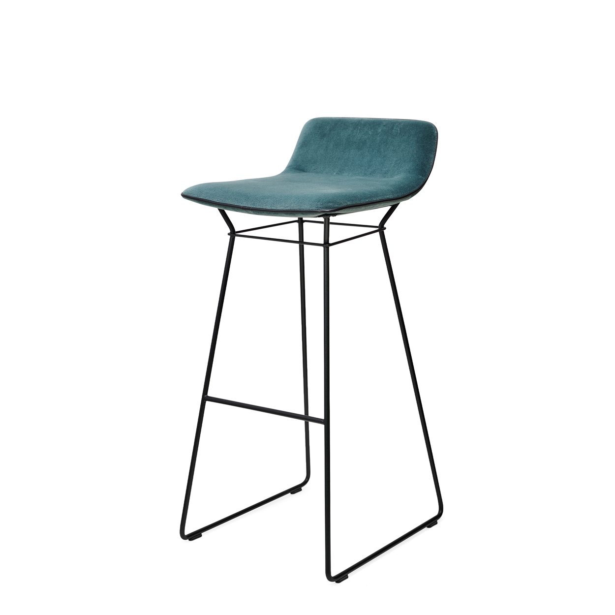 Amelie Barstool Low Stoff Spritz Hellblau
