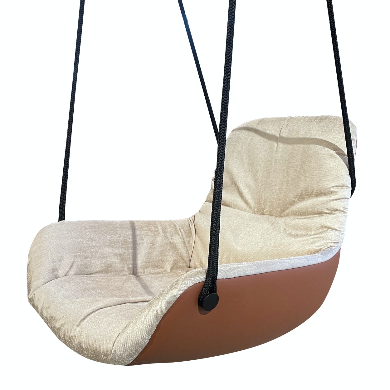 Leya Lounge Swing Seat  - Leder Sahara Cognac - Stoff Shimmer 