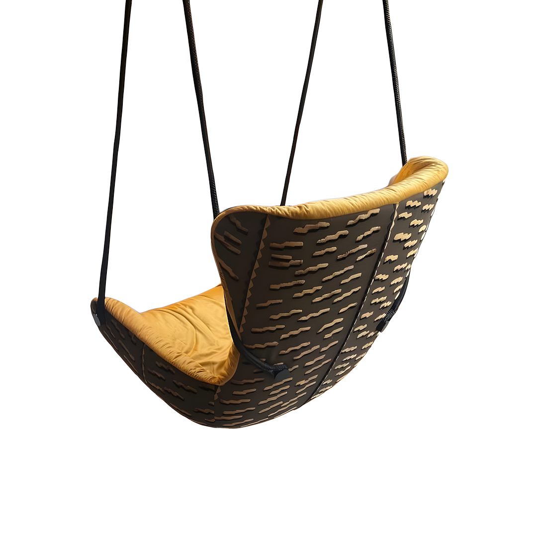 Leya Wingback Swing Seat - Tiger Beat / Sahco Avalon 0050