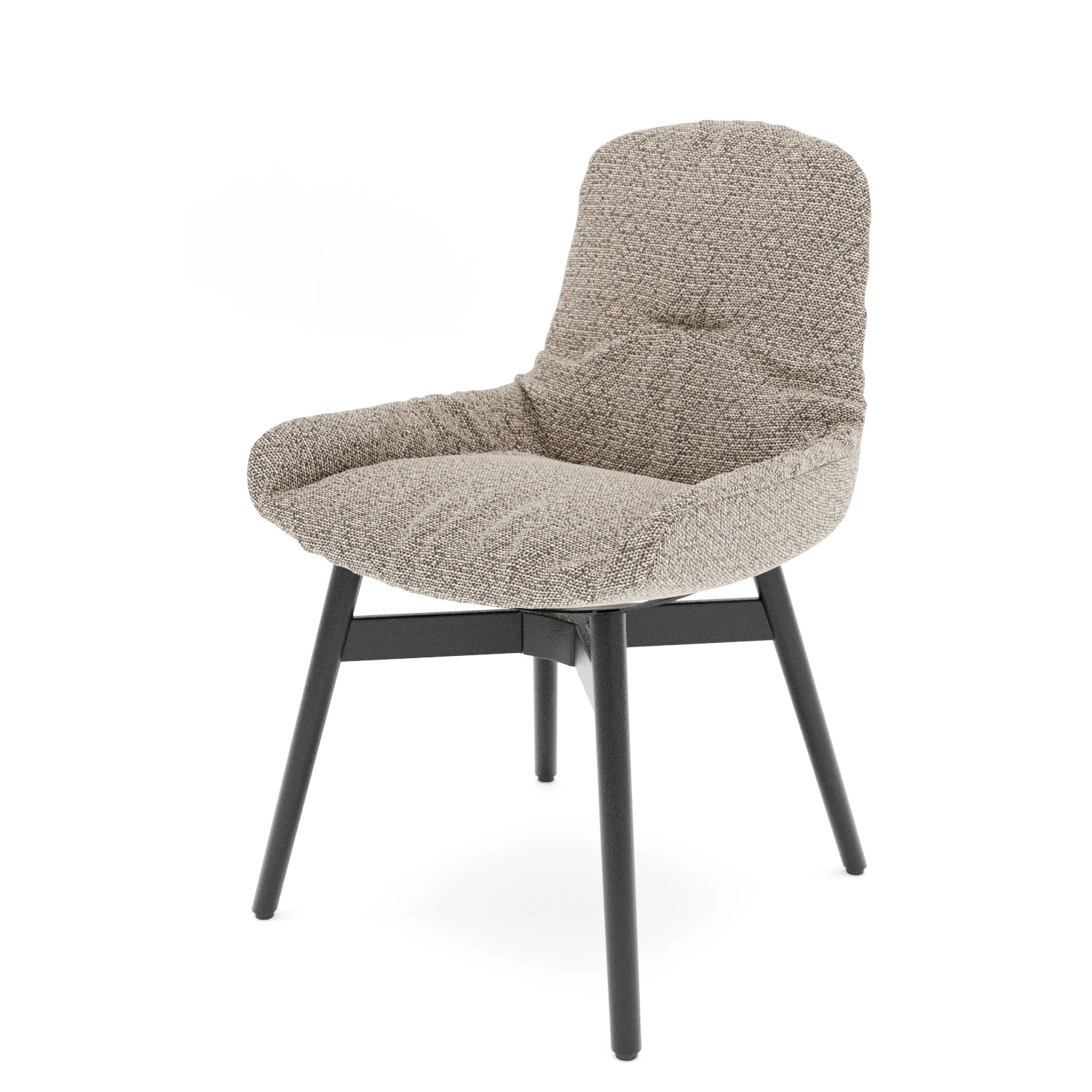 Leya Armchair Light Low - Aktion -10% - Stoff Safire Farbe 001 | Gestell Leya : Holz-Kreuzzarge schwarz 3.2.