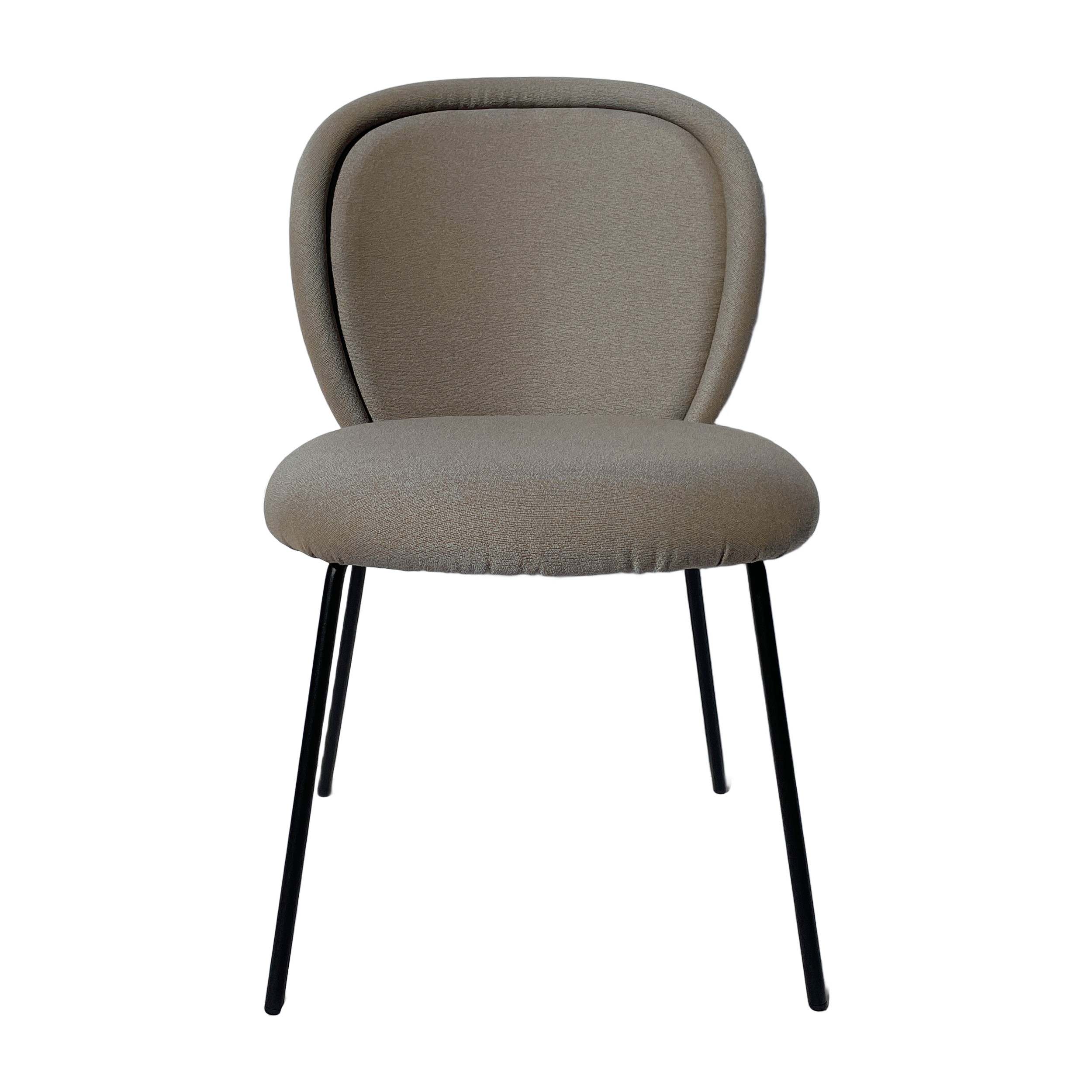 Ona Chair – Stoff Shake Jade – Stahlgestell Tiefschwarz
