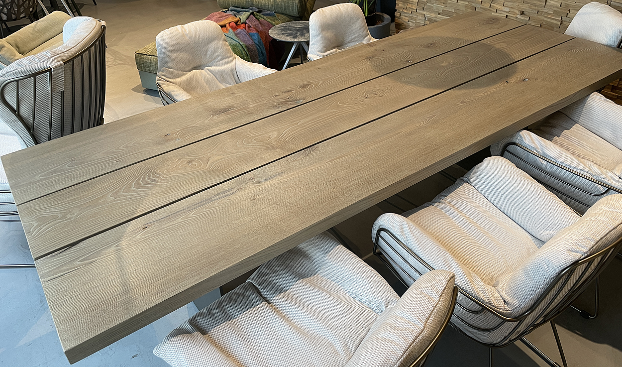 SK 04 Komposit Outdoor - 260x100 - Kastanie geölt Ton sand
