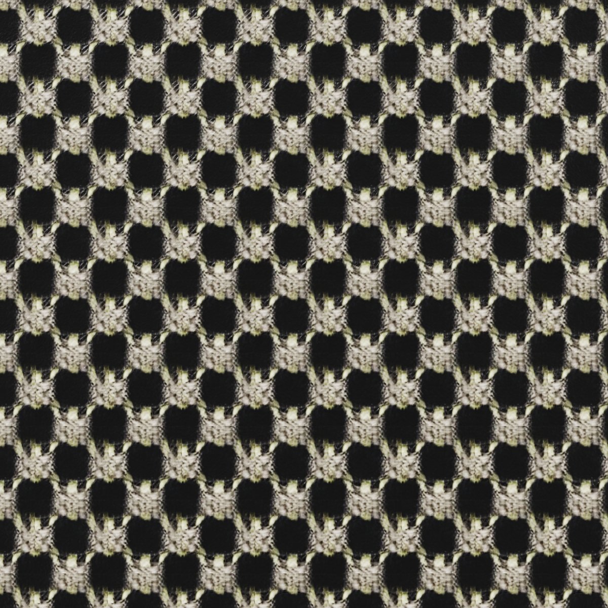 Stoff Nobilis Raphael 23 Noir in Schwarz und Beige, Nahaufnahme des Musters